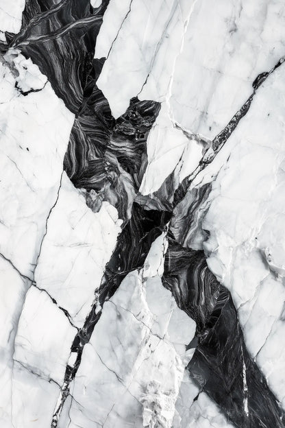 Black and white marble wall art 