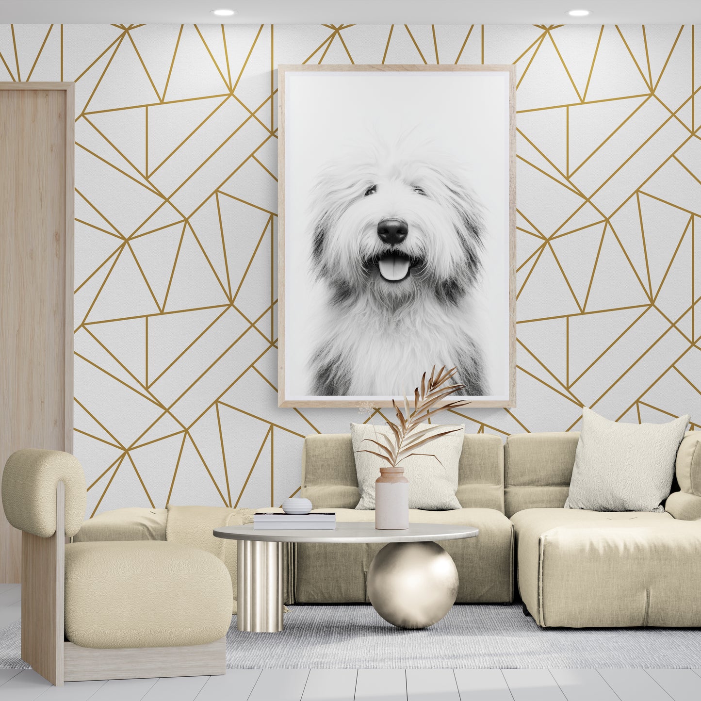 Old English Sheepdog - Monochrome Studio